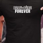 T-Shirt Noir Beau-Père forever face Pour homme-1