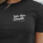 T-Shirt Noir Belle-Mère Chouette face Pour femme-1
