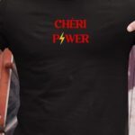 T-Shirt Noir Chéri Power Pour homme-1
