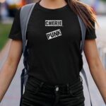 T-Shirt Noir Cherie PUNK Pour femme-2
