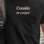 T-Shirt Noir Cousin de compet' Pour homme-1