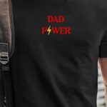 T-Shirt Noir Dad Power Pour homme-1