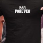 T-Shirt Noir Dad forever face Pour homme-1