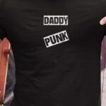T-Shirt Noir Daddy PUNK Pour homme-1