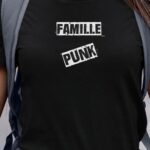 T-Shirt Noir Famille PUNK Pour femme-1