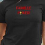 T-Shirt Noir Famille Power Pour femme-1