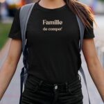 T-Shirt Noir Famille de compet' Pour femme-2