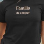 T-Shirt Noir Famille de compet' Pour femme-1