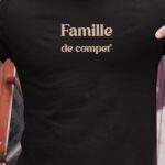 T-Shirt Noir Famille de compet' Pour homme-1