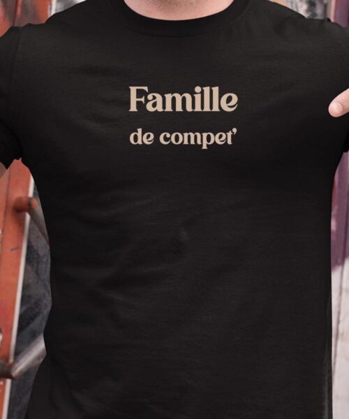 T-Shirt Noir Famille de compet’ Pour homme-1