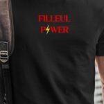 T-Shirt Noir Filleul Power Pour homme-1