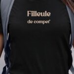 T-Shirt Noir Filleule de compet' Pour femme-1