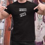 T-Shirt Noir Fiston PUNK Pour homme-2