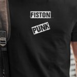 T-Shirt Noir Fiston PUNK Pour homme-1