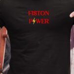 T-Shirt Noir Fiston Power Pour homme-1