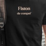 T-Shirt Noir Fiston de compet' Pour homme-1