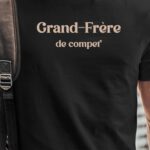 T-Shirt Noir Grand-Frère de compet' Pour homme-1