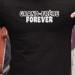 T-Shirt Noir Grand-Frère forever face Pour homme-1