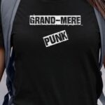 T-Shirt Noir Grand-Mere PUNK Pour femme-1