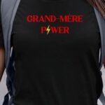 T-Shirt Noir Grand-Mère Power Pour femme-1