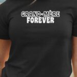 T-Shirt Noir Grand-Mère forever face Pour femme-1