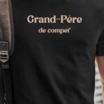 T-Shirt Noir Grand-Père de compet' Pour homme-1