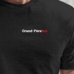 T-Shirt Noir Grand-Père fect Pour homme-1