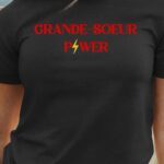 T-Shirt Noir Grande-Soeur Power Pour femme-1