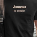 T-Shirt Noir Jumeau de compet' Pour homme-1