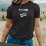 T-Shirt Noir Jumelle PUNK Pour femme-2