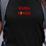 T-Shirt Noir Mama Power Pour femme-1