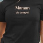 T-Shirt Noir Maman de compet' Pour femme-1