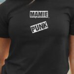 T-Shirt Noir Mamie PUNK Pour femme-1