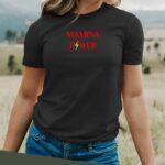 T-Shirt Noir Mamina Power Pour femme-2