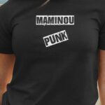 T-Shirt Noir Maminou PUNK Pour femme-1