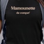 T-Shirt Noir Mamounette de compet' Pour femme-1