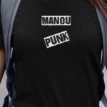 T-Shirt Noir Manou PUNK Pour femme-1