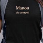 T-Shirt Noir Manou de compet' Pour femme-1