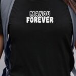 T-Shirt Noir Manou forever face Pour femme-1