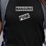 T-Shirt Noir Manoune PUNK Pour femme-1