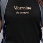 T-Shirt Noir Marraine de compet' Pour femme-1