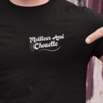 T-Shirt Noir Meilleur Ami Chouette face Pour homme-1