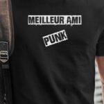 T-Shirt Noir Meilleur Ami PUNK Pour homme-1
