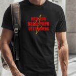 T-Shirt Noir Meilleur Beau-Papa de l'univers Pour homme-2