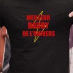 T-Shirt Noir Meilleur Daddy de l'univers Pour homme-1