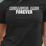 T-Shirt Noir Meilleure Amie forever face Pour femme-1