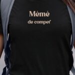 T-Shirt Noir Mémé de compet' Pour femme-1