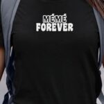 T-Shirt Noir Mémé forever face Pour femme-1
