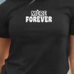 T-Shirt Noir Mère forever face Pour femme-1