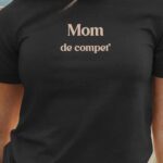 T-Shirt Noir Mom de compet' Pour femme-1